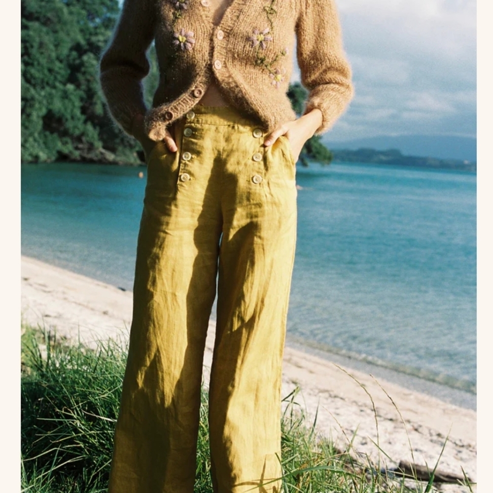 Sailor trouser - yellow Handmade In New Zealand